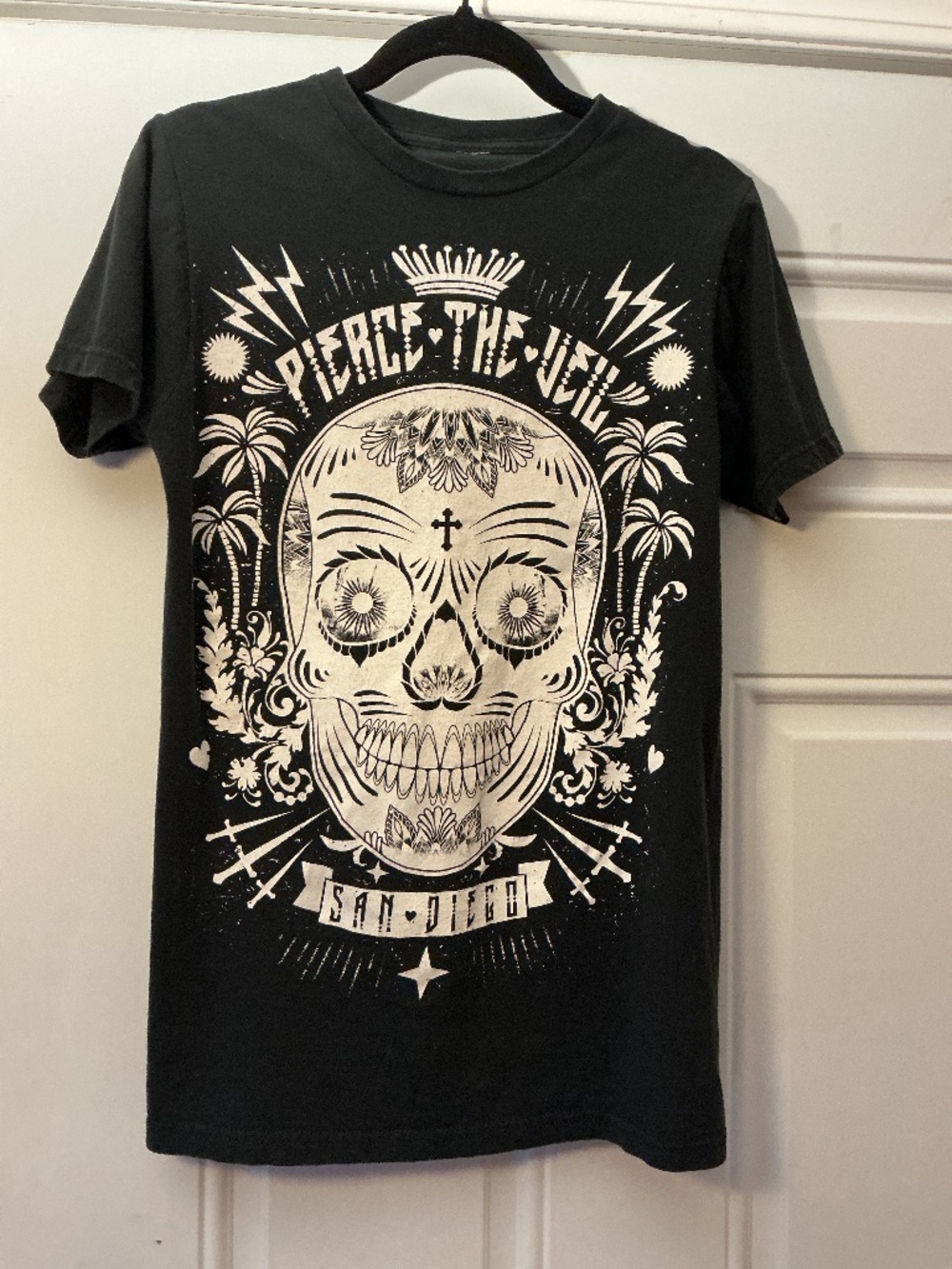 Pierce the Veil San Diego Black Skull T-Shirt S